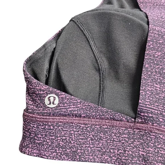 Lululemon Fast & Free Bra ,Nulux , Salt Dark Mystic, Purple, Athletic, Size 6 - Picture 6 of 8